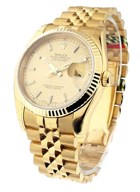 rolex datejust yellow gold 36mm